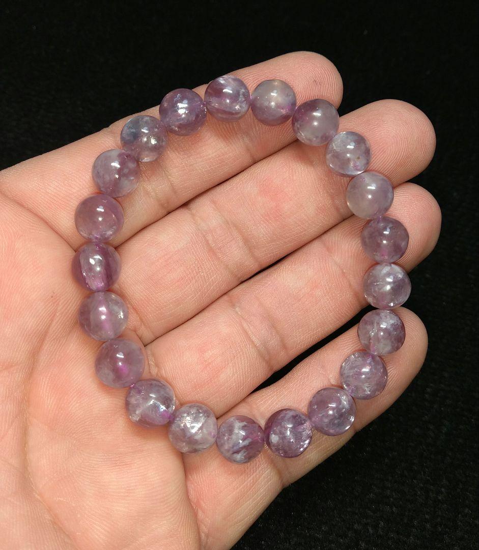 【お手頃】パープルマイカインクォーツ《２本セット》ブレスレット　美品　希少