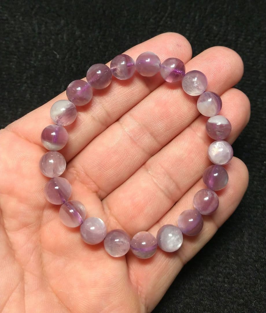 【お手頃】パープルマイカインクォーツ《２本セット》ブレスレット　美品　希少