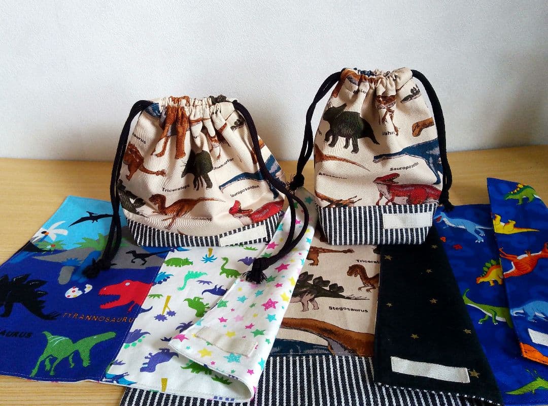 恐竜☆レッスンバッグ３点セット☆ハンドメイド