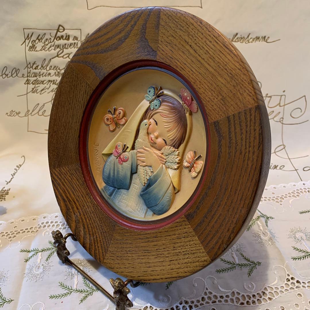 アンリ人形　ビンテージ1975年Mother's Day木製プレート！可愛い！