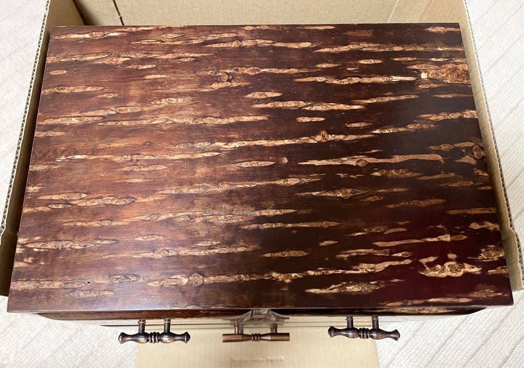 樺細工　三段棚　未使用品