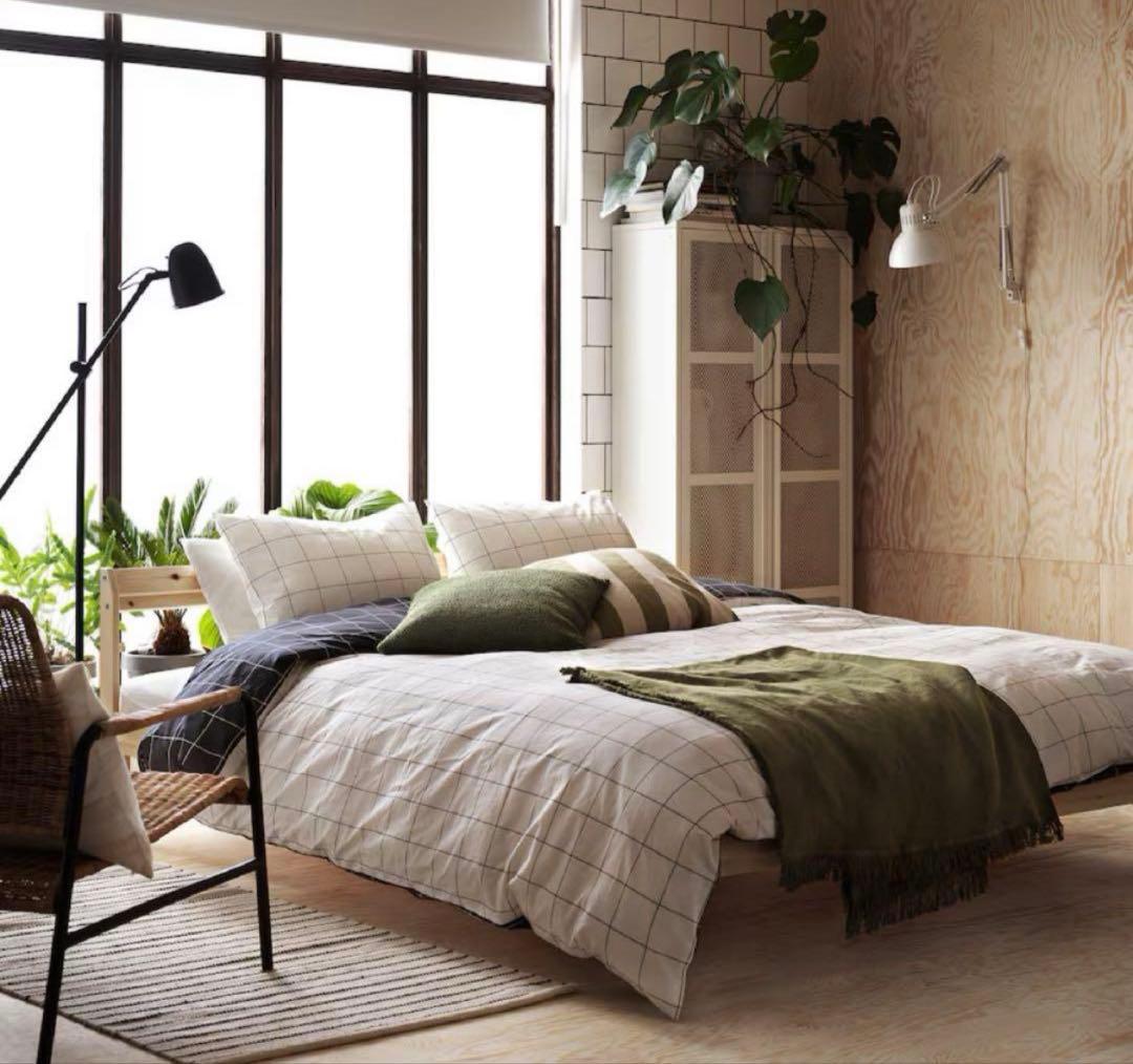 未開封 IKEA ヴィートクローヴェル 掛け布団カバー&枕カバー廃盤品 訳あり