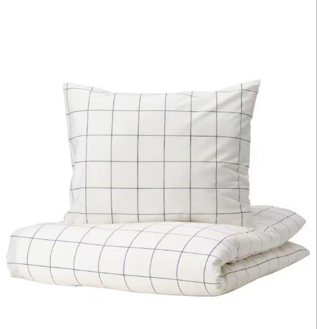 未開封 IKEA ヴィートクローヴェル 掛け布団カバー&枕カバー廃盤品 訳あり
