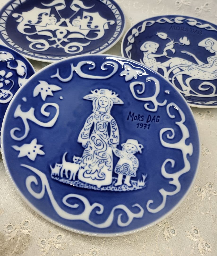 希少✨ロイヤルコペンハーゲン　マザーズデイ プレート 3枚 飾り皿 母の日