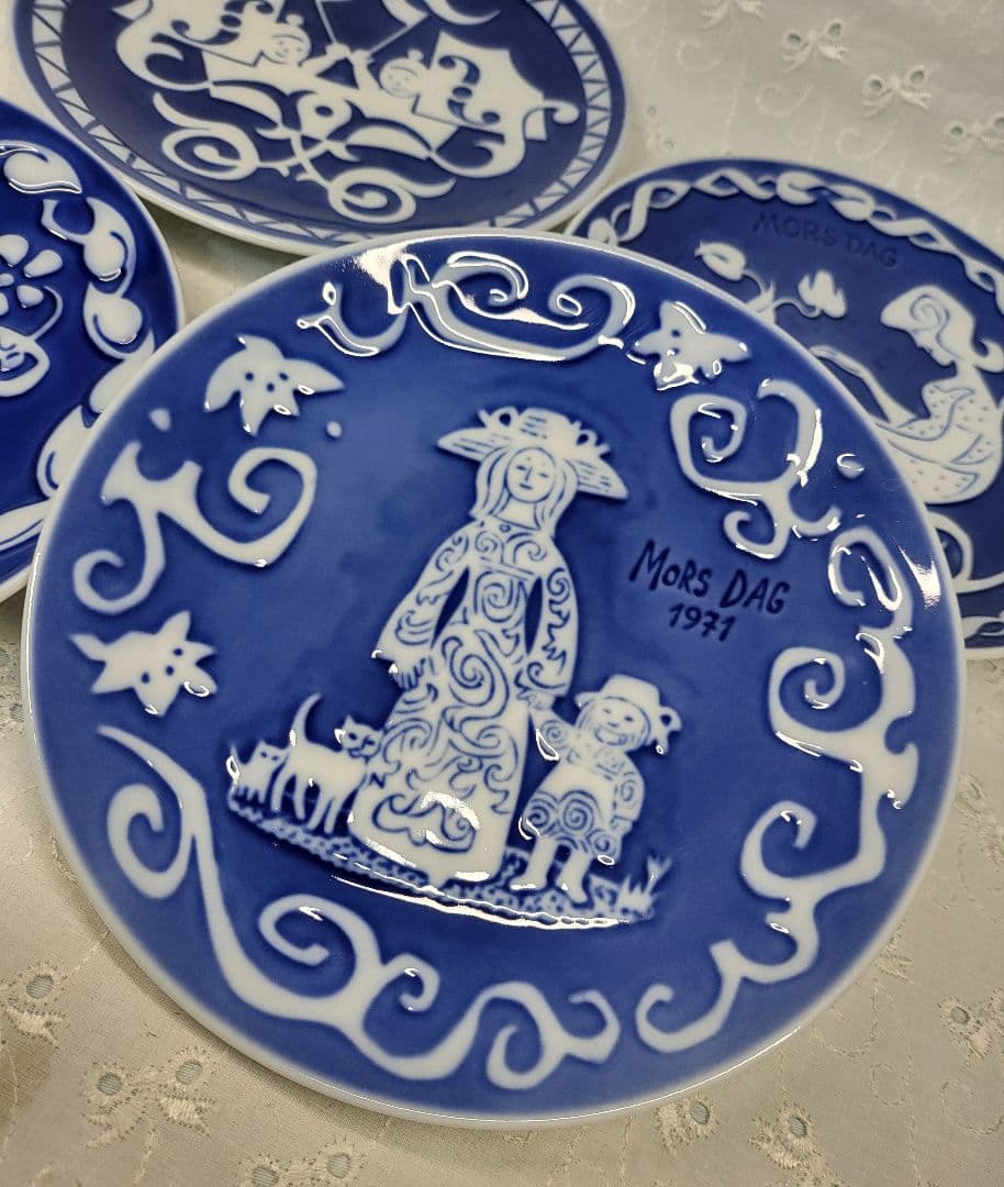 希少✨ロイヤルコペンハーゲン　マザーズデイ プレート 3枚 飾り皿 母の日