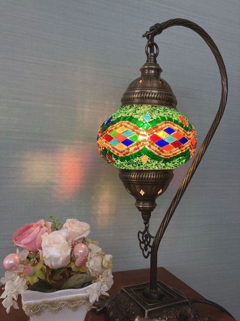 ハンドメイド　トルコランプ　スワン型　小サイズ