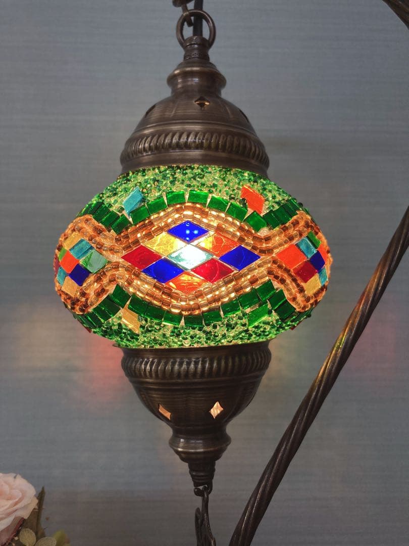 ハンドメイド　トルコランプ　スワン型　小サイズ