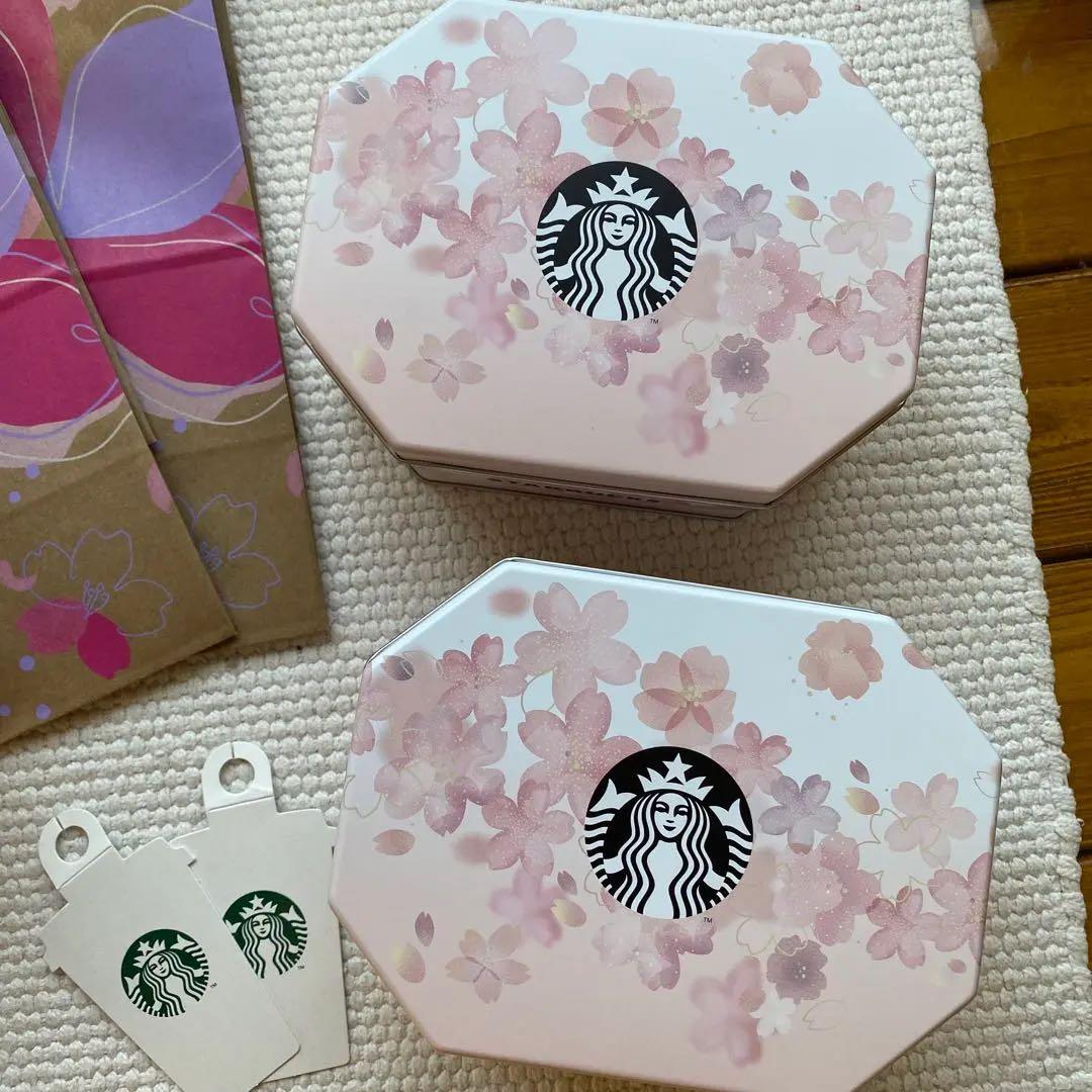 新品　スターバックス　桜クッキー缶　ヴィア缶　さくら　紙袋つき
