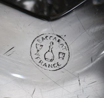 オールド・バカラ レアモデル 大型灰皿 1.3kg アプリカッション 雲小物入れ