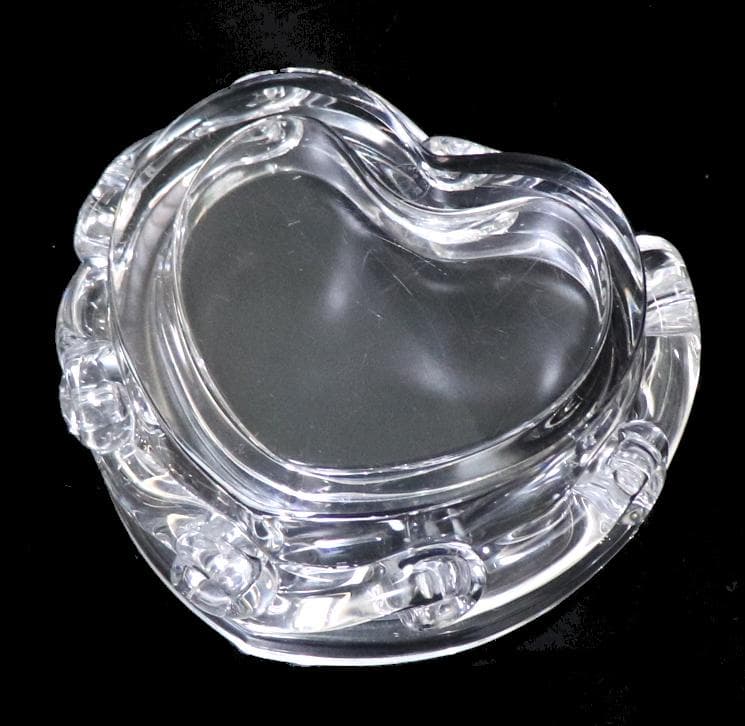 オールド・バカラ レアモデル 大型灰皿 1.3kg アプリカッション 雲小物入れ