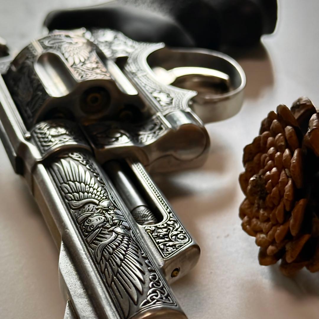 コクサイ S&W M29 金属SMG 彫刻カスタム 一点物