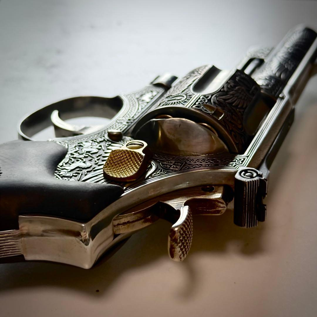 コクサイ S&W M29 金属SMG 彫刻カスタム 一点物