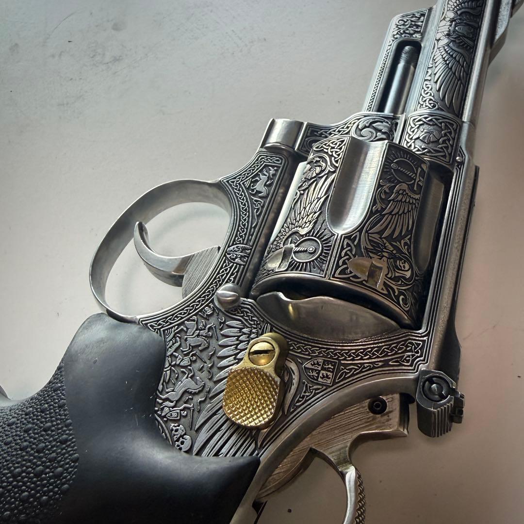 コクサイ S&W M29 金属SMG 彫刻カスタム 一点物