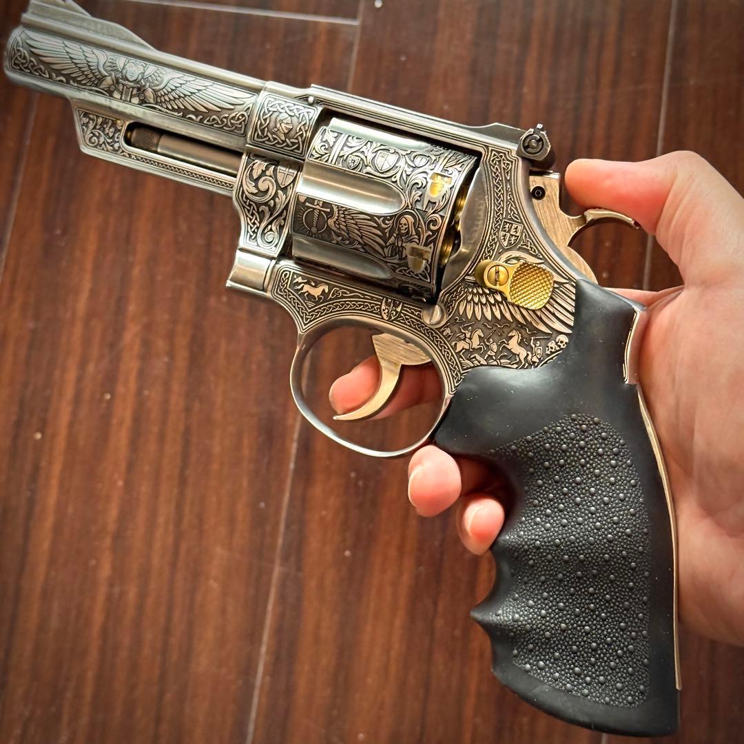 コクサイ S&W M29 金属SMG 彫刻カスタム 一点物