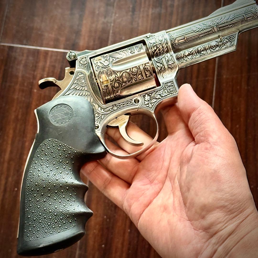 コクサイ S&W M29 金属SMG 彫刻カスタム 一点物