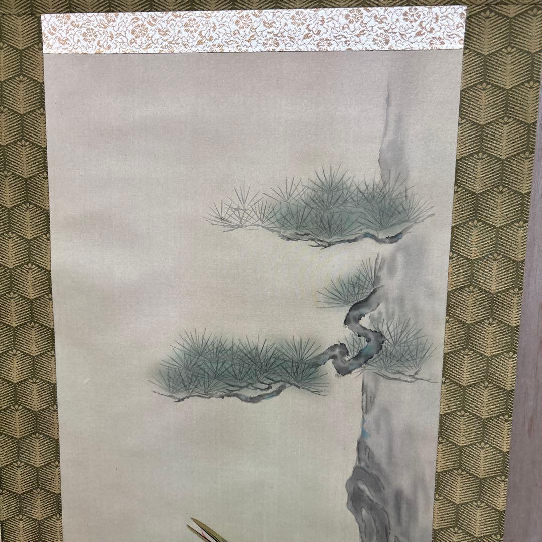 亀と梅の花 寿老人　3セット掛軸　　0121o84