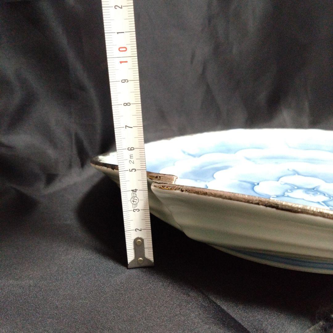 未使用 有田焼 文山窯 プラチナ牡丹 大皿　お祝い　パーティー