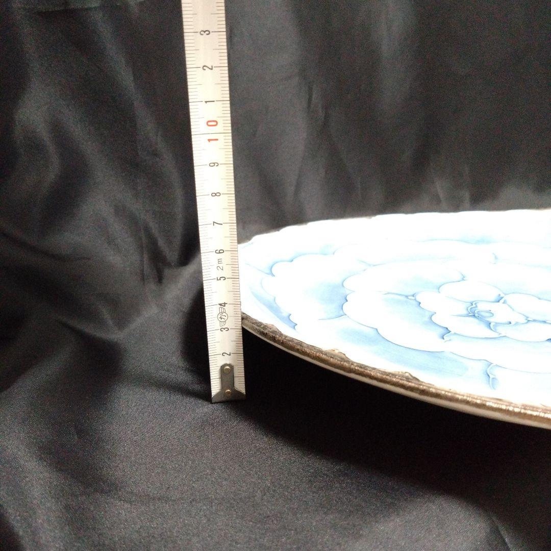 未使用 有田焼 文山窯 プラチナ牡丹 大皿　お祝い　パーティー