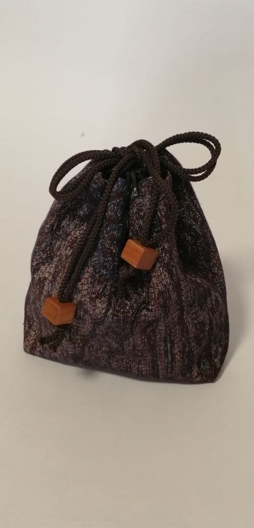 バティック（更紗）の裂織巾着　B