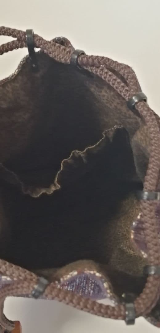 バティック（更紗）の裂織巾着　B