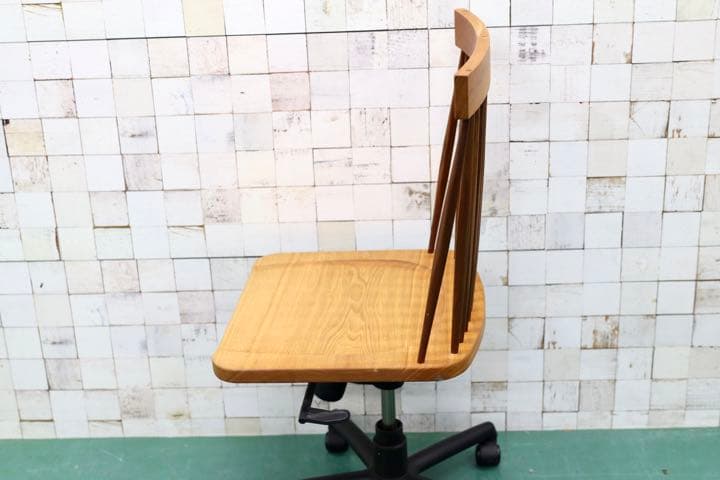 GMFT325○工房家具 デスクチェア ワークチェア タモ材×ウォールナット材