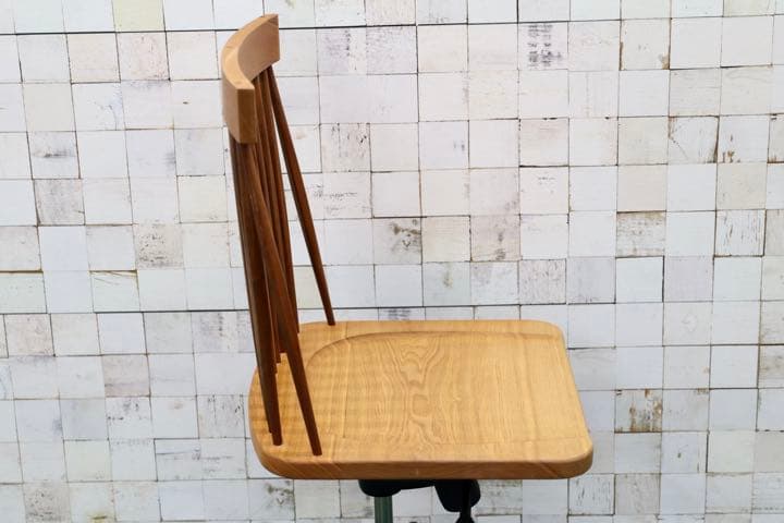 GMFT325○工房家具 デスクチェア ワークチェア タモ材×ウォールナット材