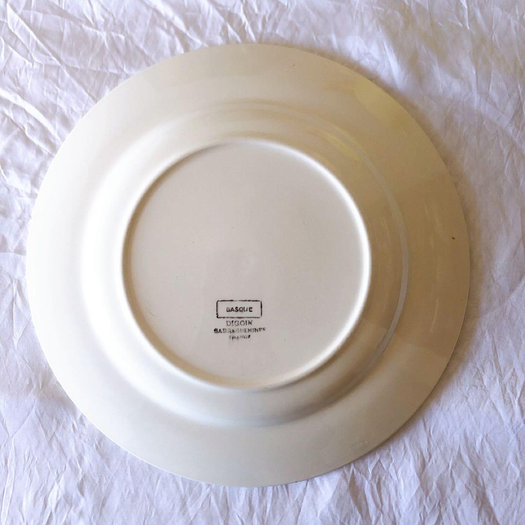ディゴワンサルグミンヌ バスク柄デイナープレート B フランスアンティーク食器