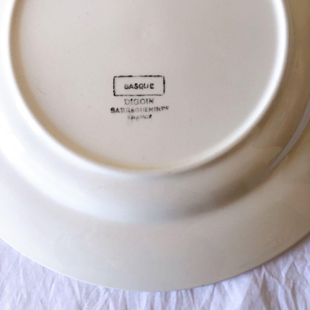 ディゴワンサルグミンヌ バスク柄デイナープレート B フランスアンティーク食器