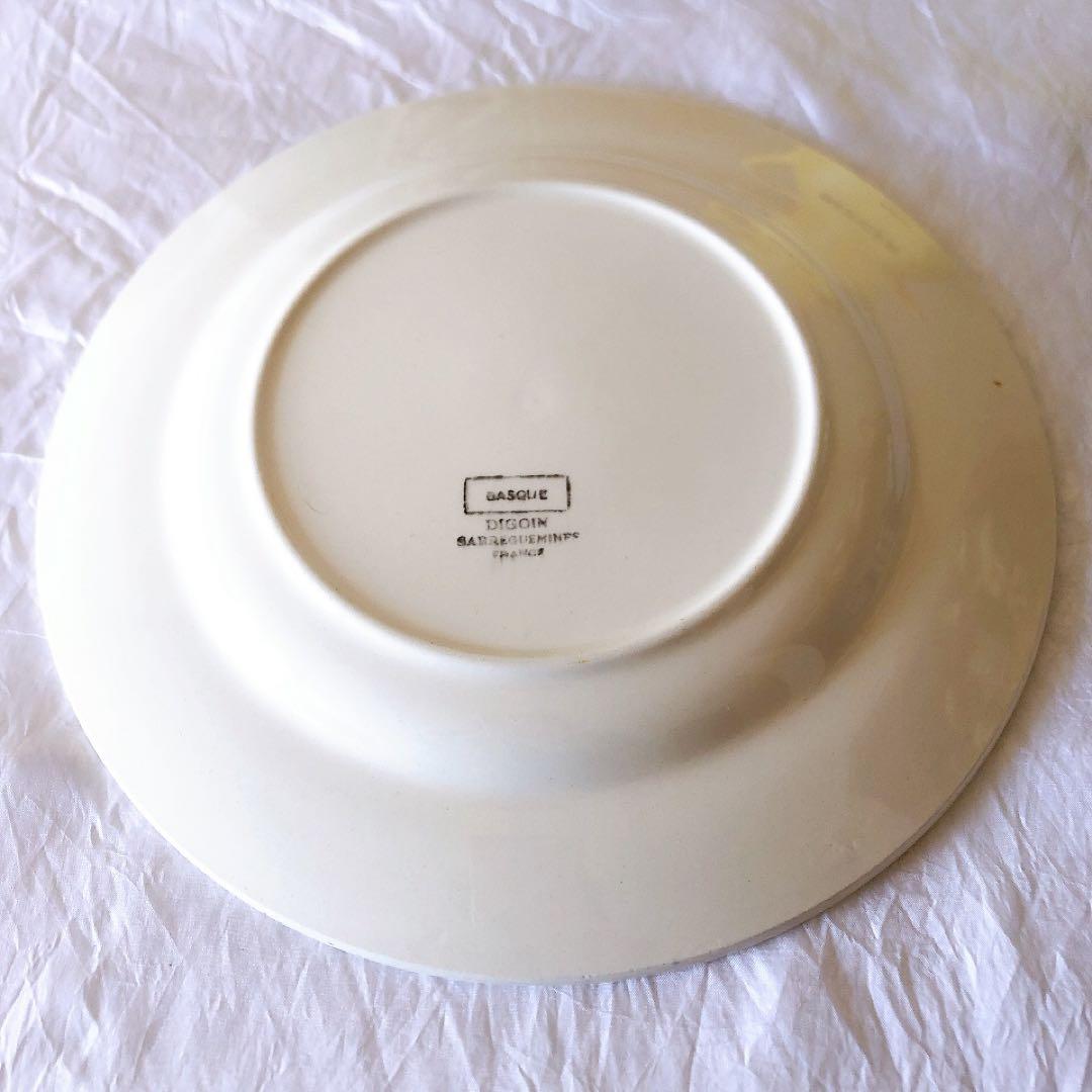 ディゴワンサルグミンヌ バスク柄デイナープレート B フランスアンティーク食器