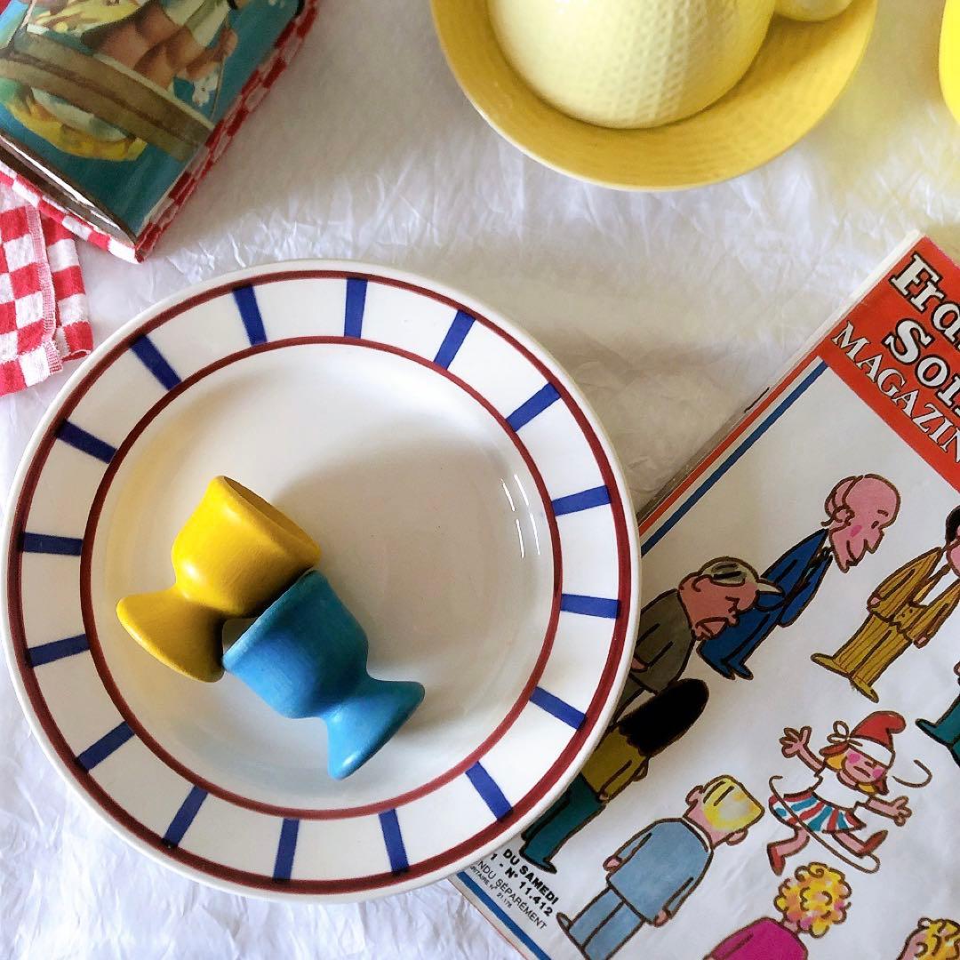 ディゴワンサルグミンヌ バスク柄デイナープレート B フランスアンティーク食器