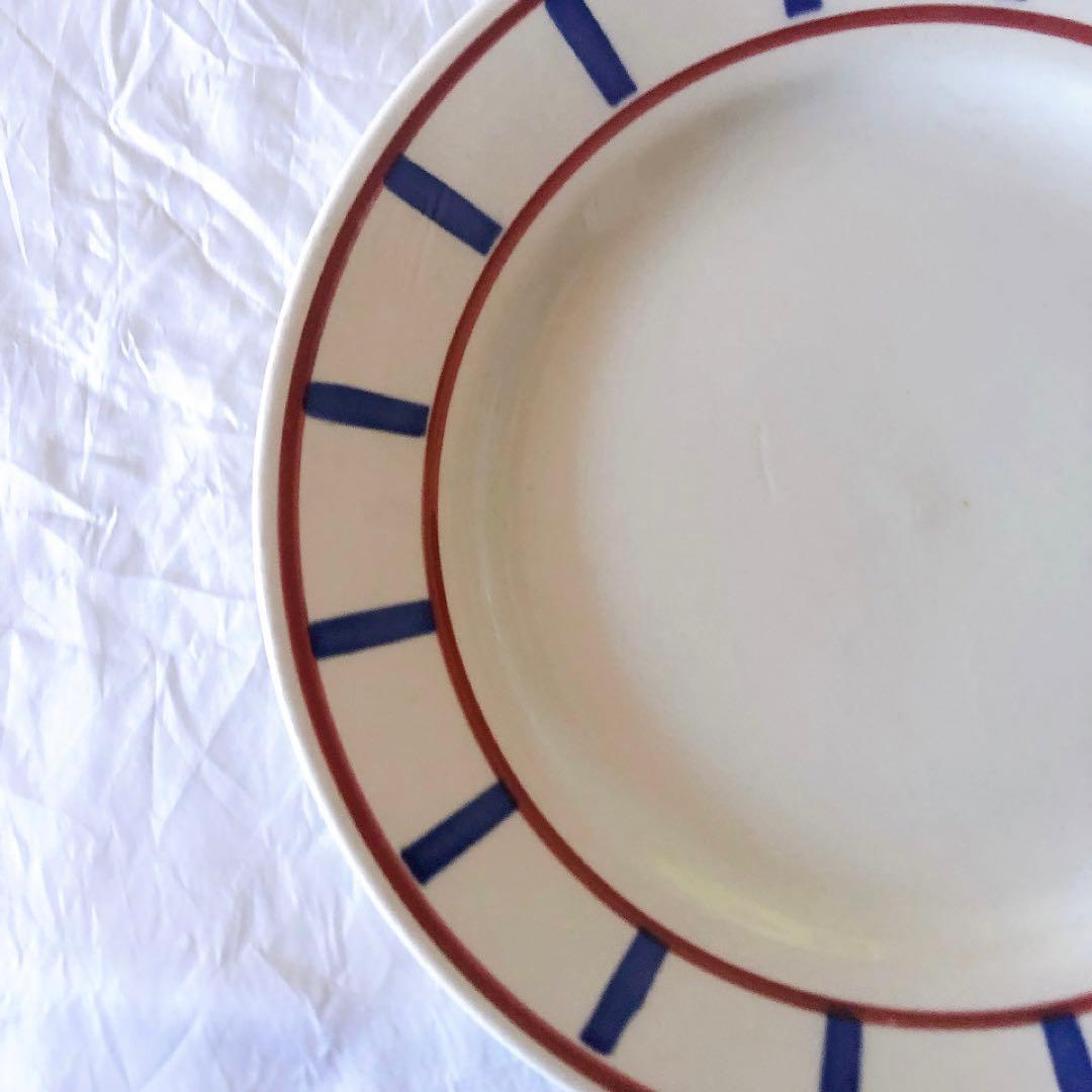 ディゴワンサルグミンヌ バスク柄デイナープレート B フランスアンティーク食器