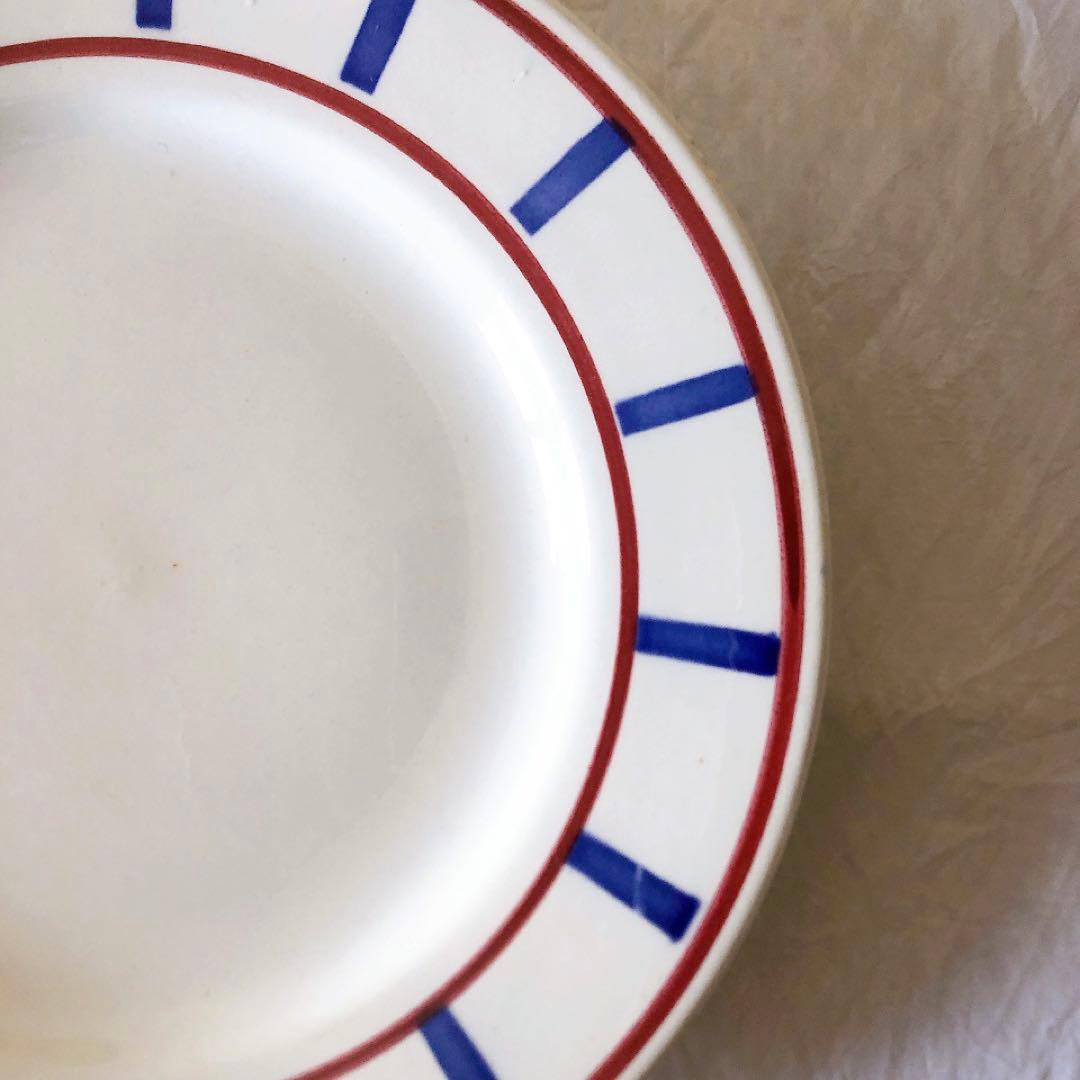 ディゴワンサルグミンヌ バスク柄デイナープレート B フランスアンティーク食器