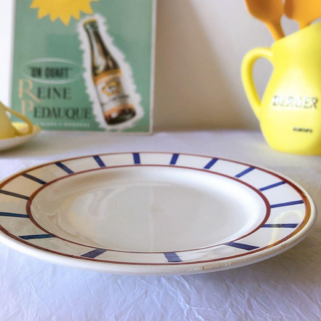 ディゴワンサルグミンヌ バスク柄デイナープレート B フランスアンティーク食器