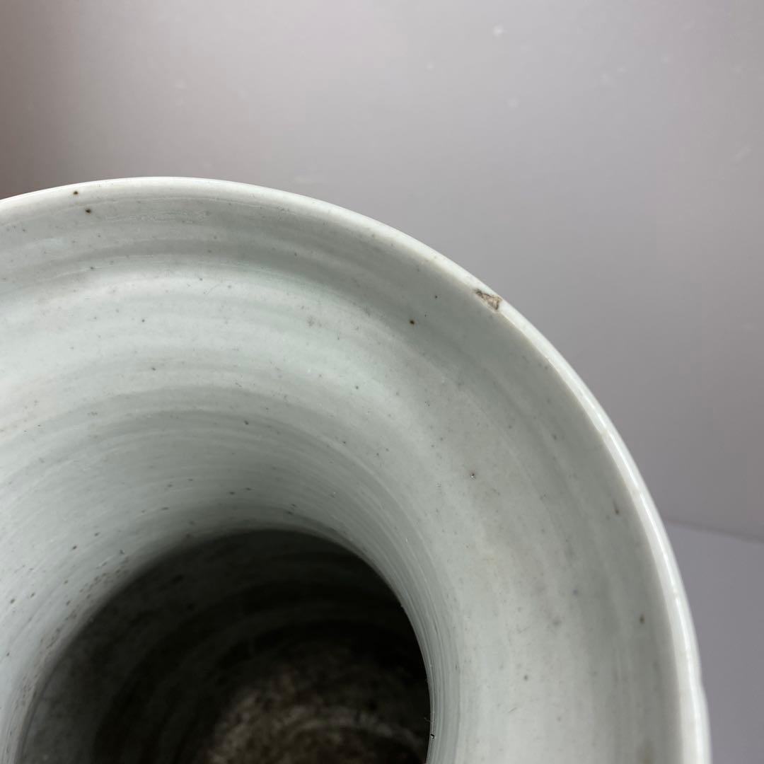 専用中国清時代　染付　花鳥紋　花瓶　高さ約33.2㎝　木箱付　東さ7-0304①