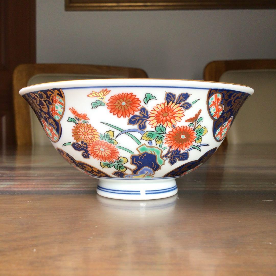 『未使用・小難』　有田焼　謹后工門窯　金彩　ご飯茶碗　4杯