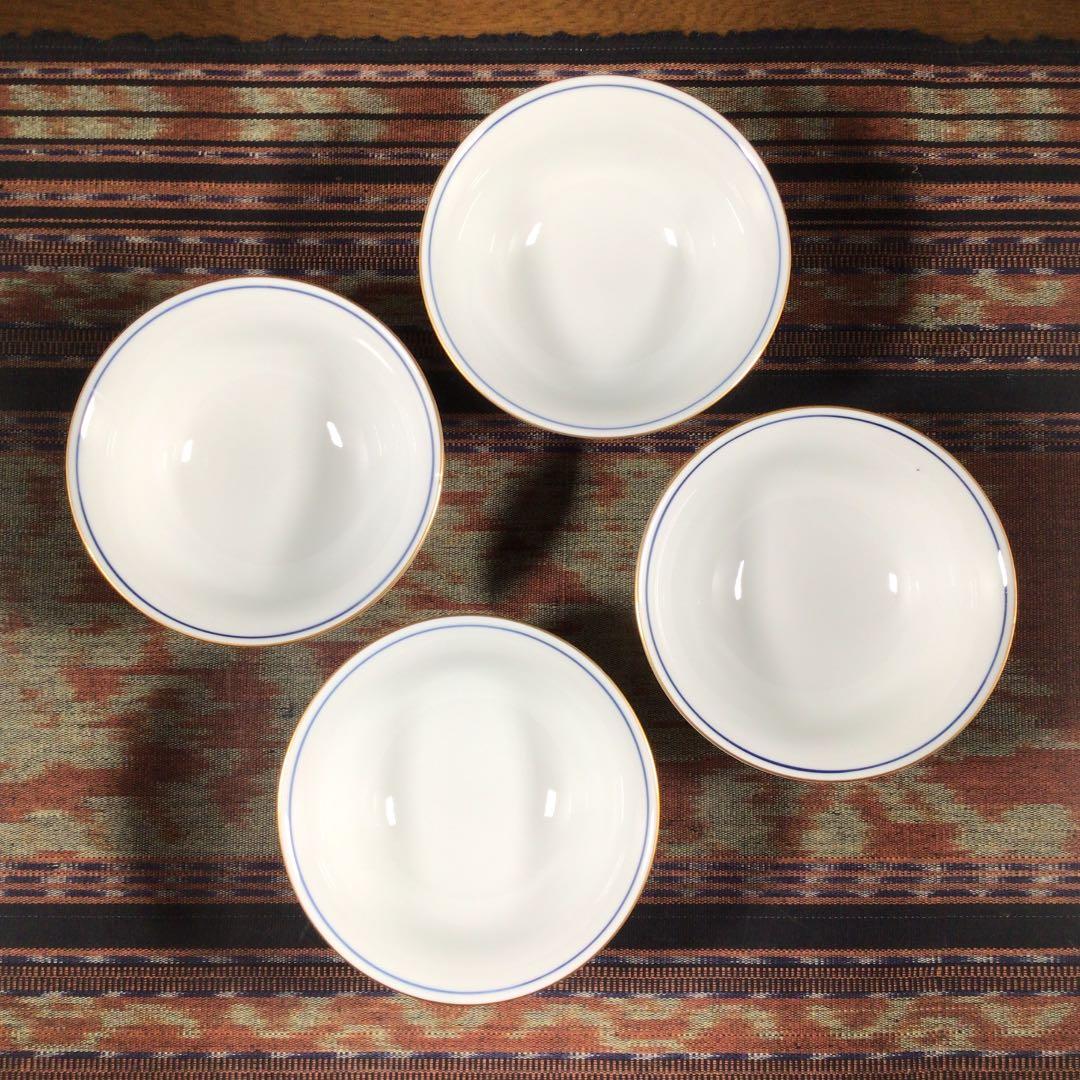 『未使用・小難』　有田焼　謹后工門窯　金彩　ご飯茶碗　4杯