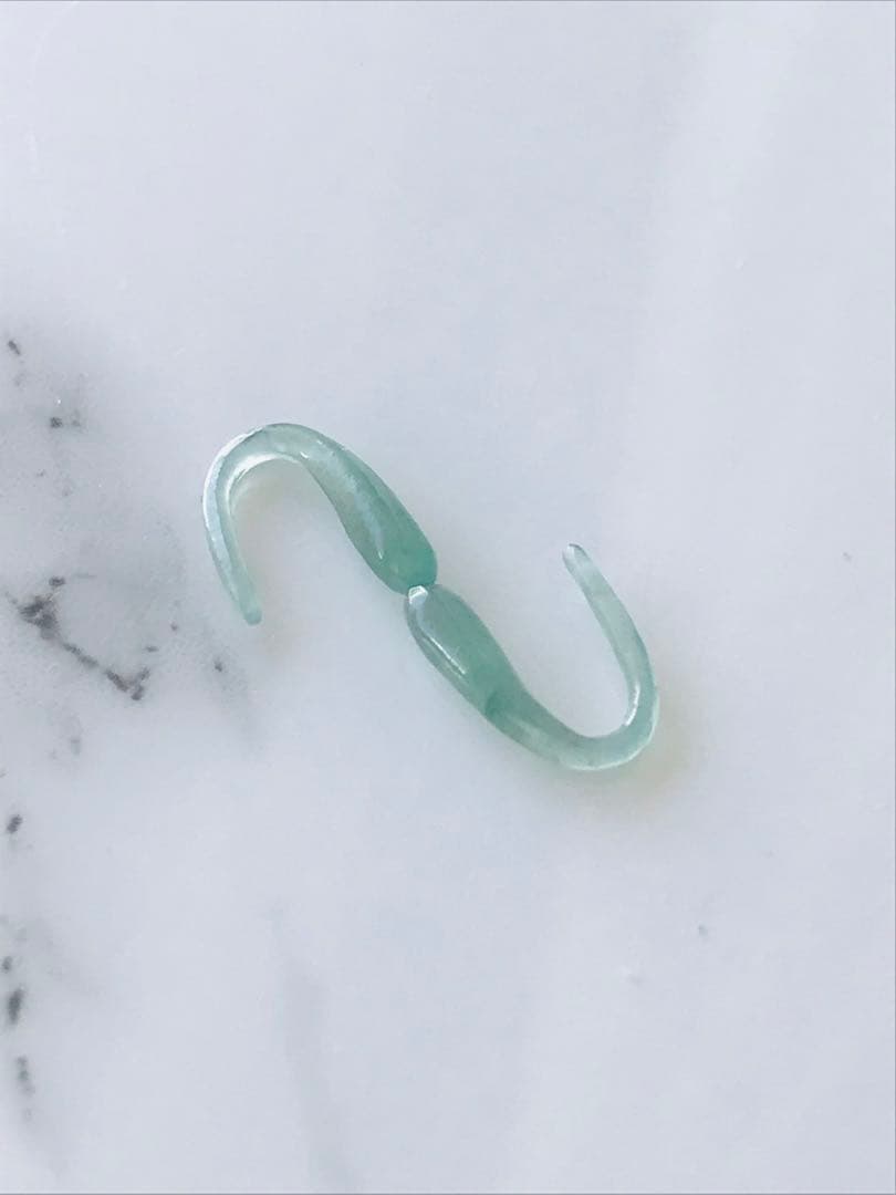 [P400-001] 翡翠　ピアス　天然石　グアテマラ産　ブルーグリーン