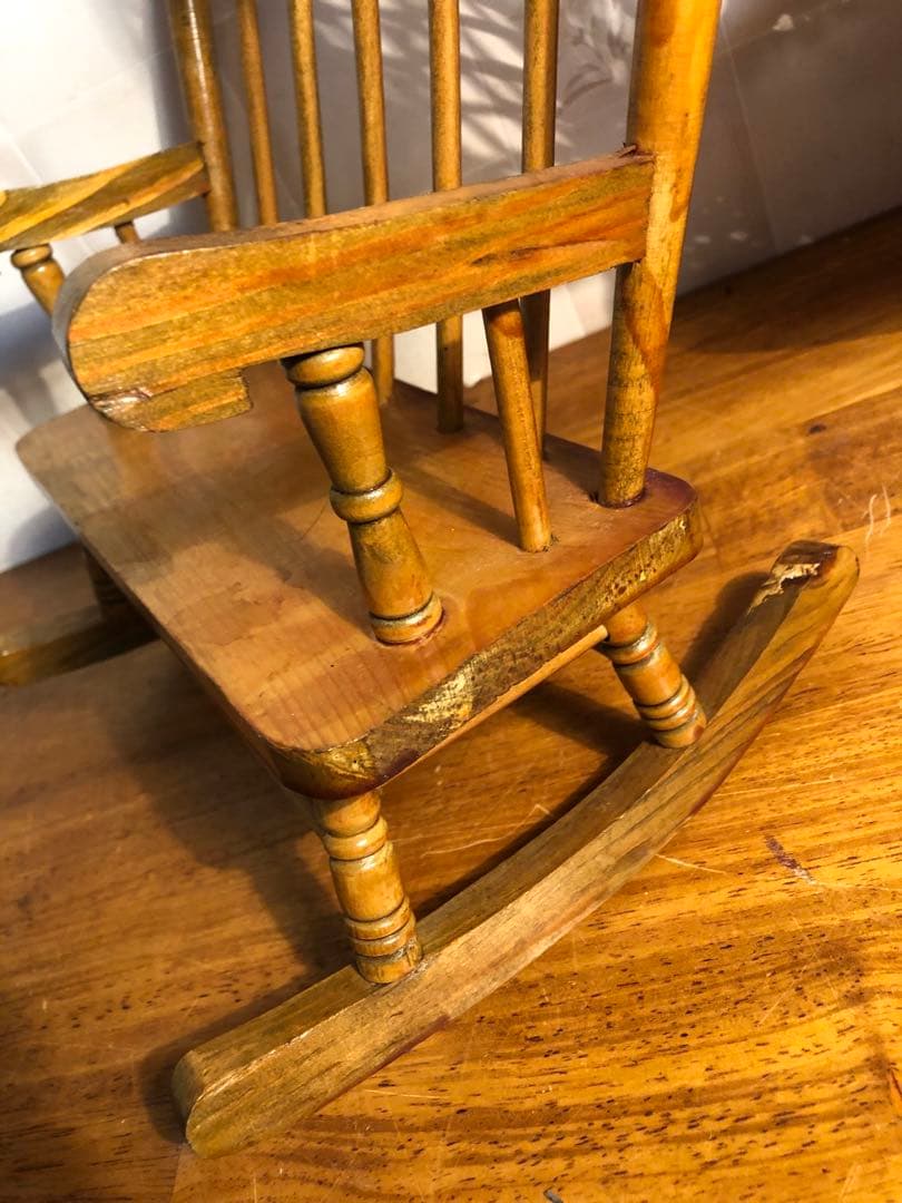 H ドールチェア　ロッキングチェア　フラワースタンド　オブジェ　アンティーク調