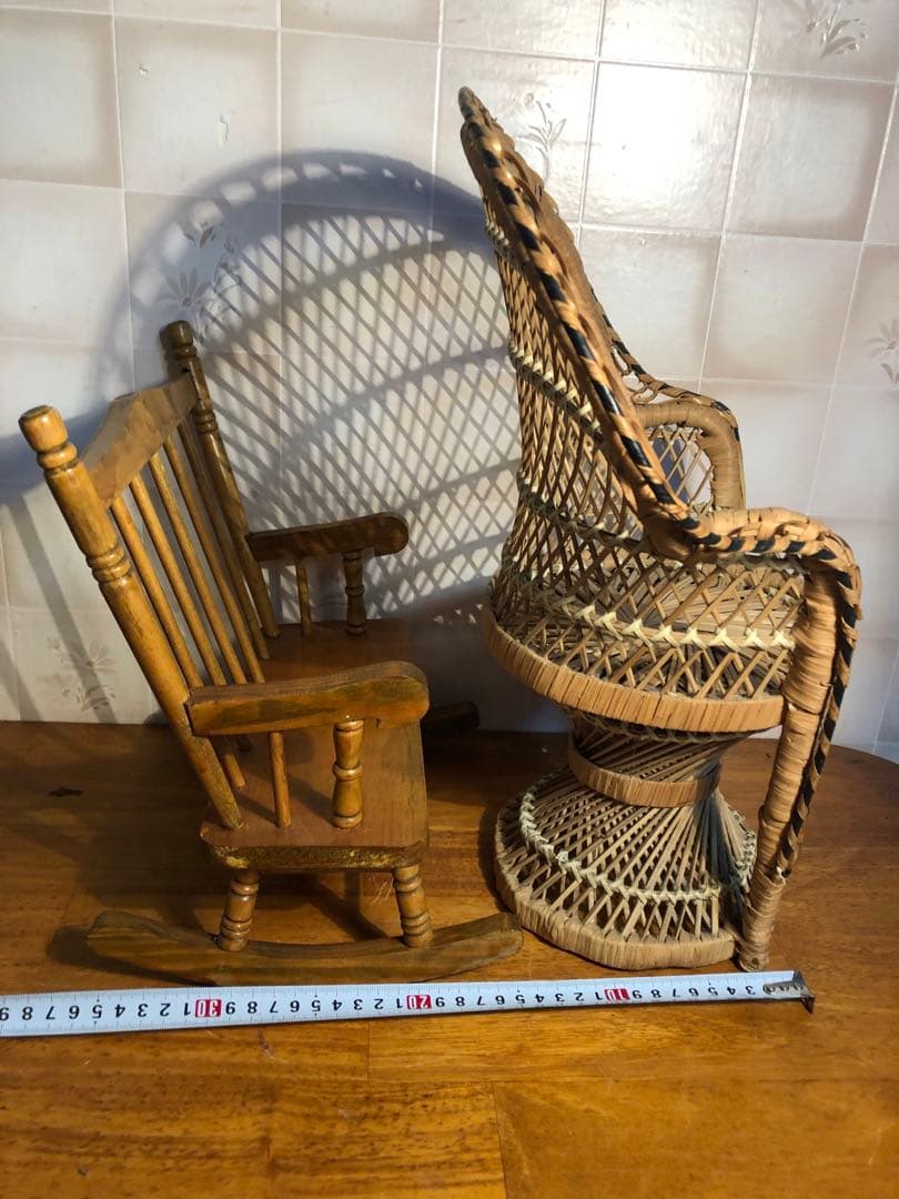 H ドールチェア　ロッキングチェア　フラワースタンド　オブジェ　アンティーク調