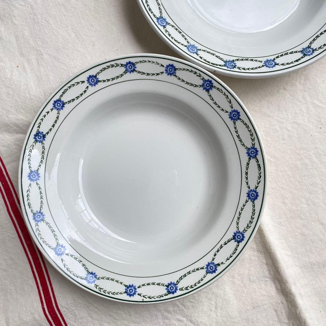 フランス アンティーク サンタマン ST.AMAND 深皿2枚セット