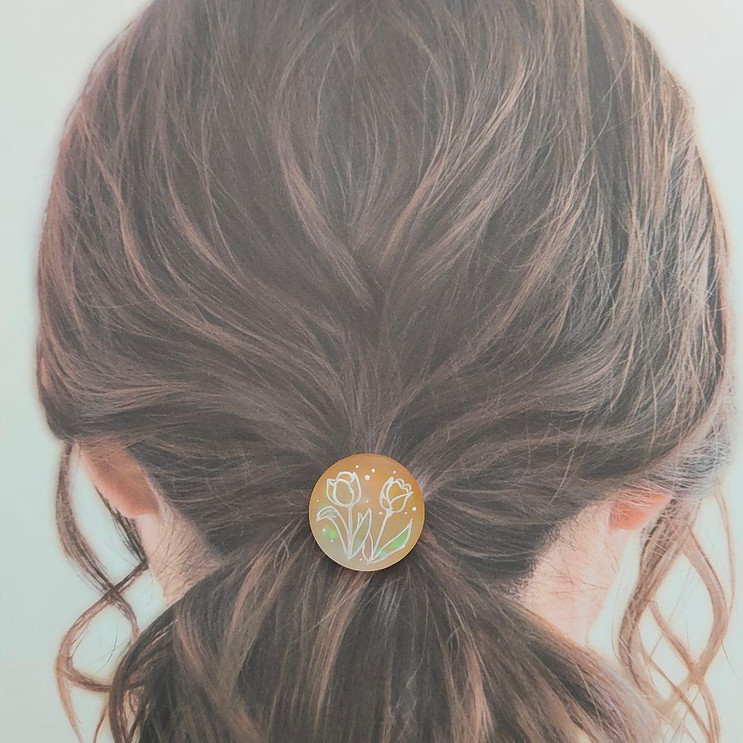 【775】ハンドメイド　レジン　ヘアゴム　ポニーフック