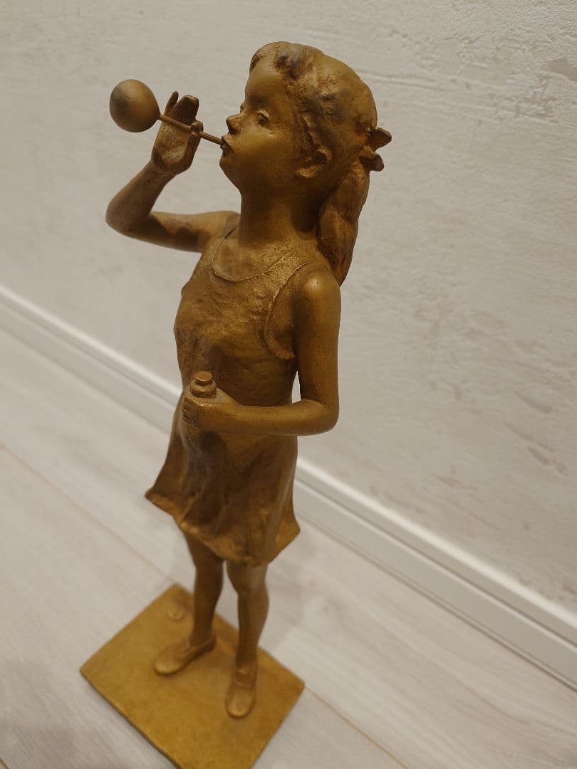 矢野秀徳ブロンズ像　しゃぼん玉　シリアルNo.120