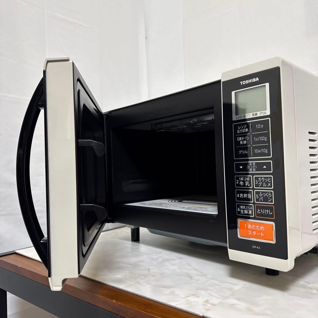 TOSHIBA 石窯ドーム オーブンレンジ 17L フラット シンプル