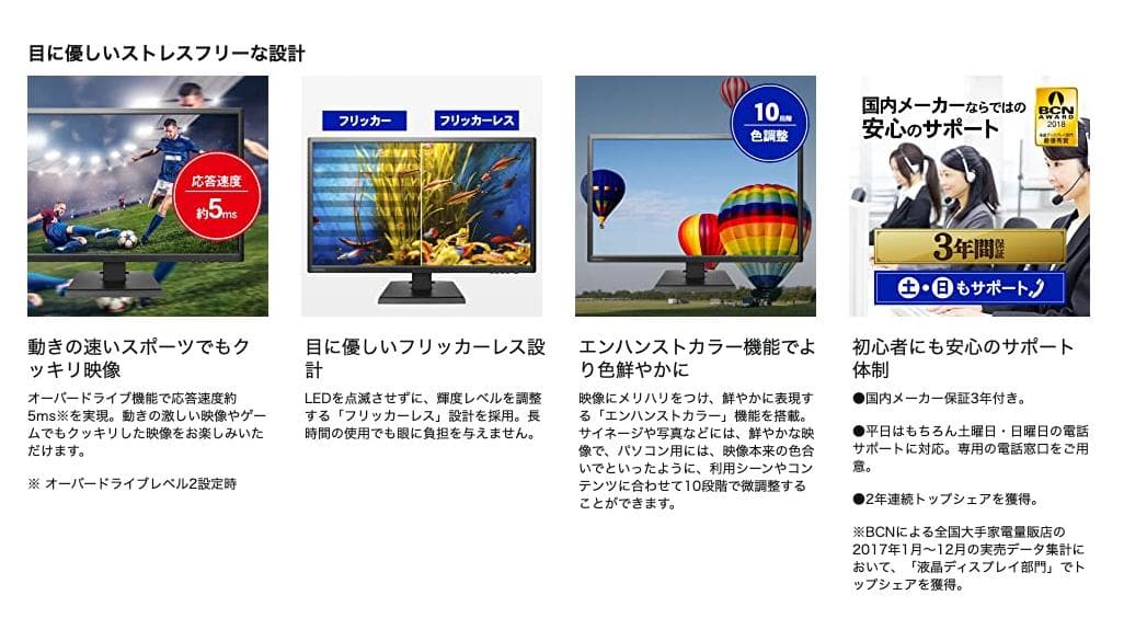 アイ・オー・データ 4K モニター 27インチ HDMI×3 DP×1 ジャンク