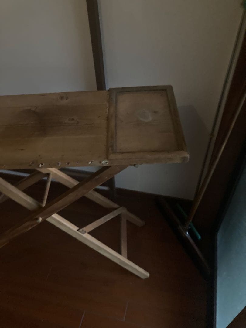 ビンテージ　木製折りたたみアイロン台