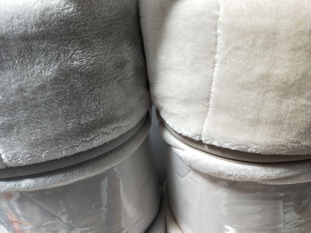 新品☆収納袋付き☆西川☆衿付きわた入り合わせ毛布140×200cm 2枚セット