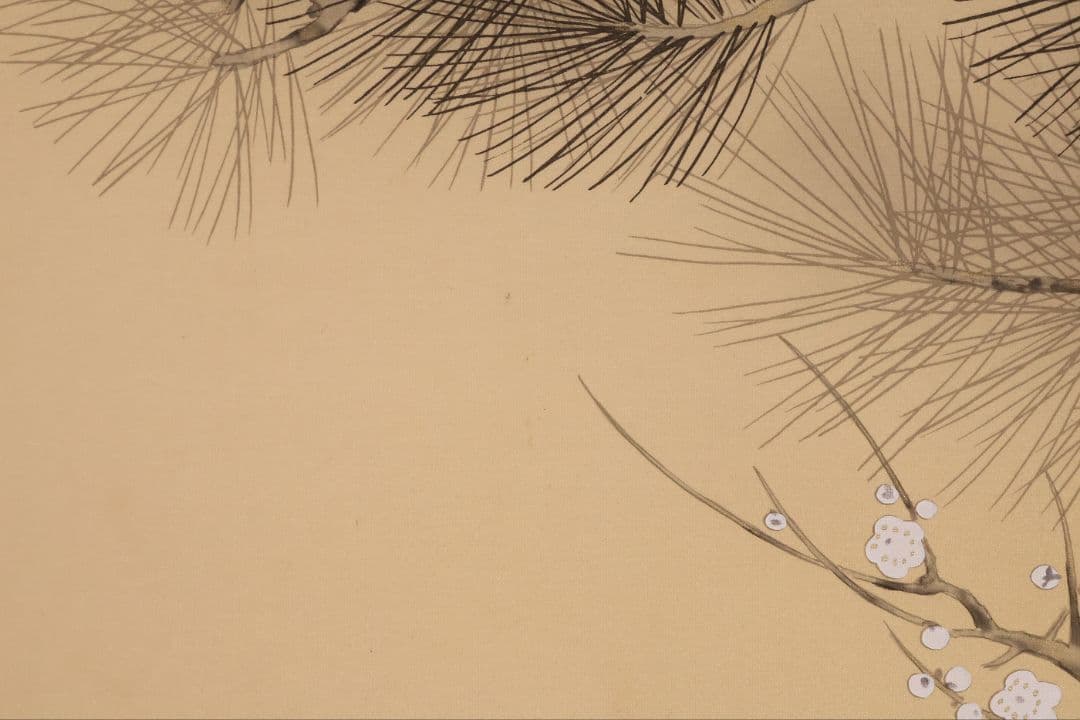 【真作】日本画 北沢利輝 菅公御尊像 菅原道真公 絹本 掛軸 二重箱 MB227