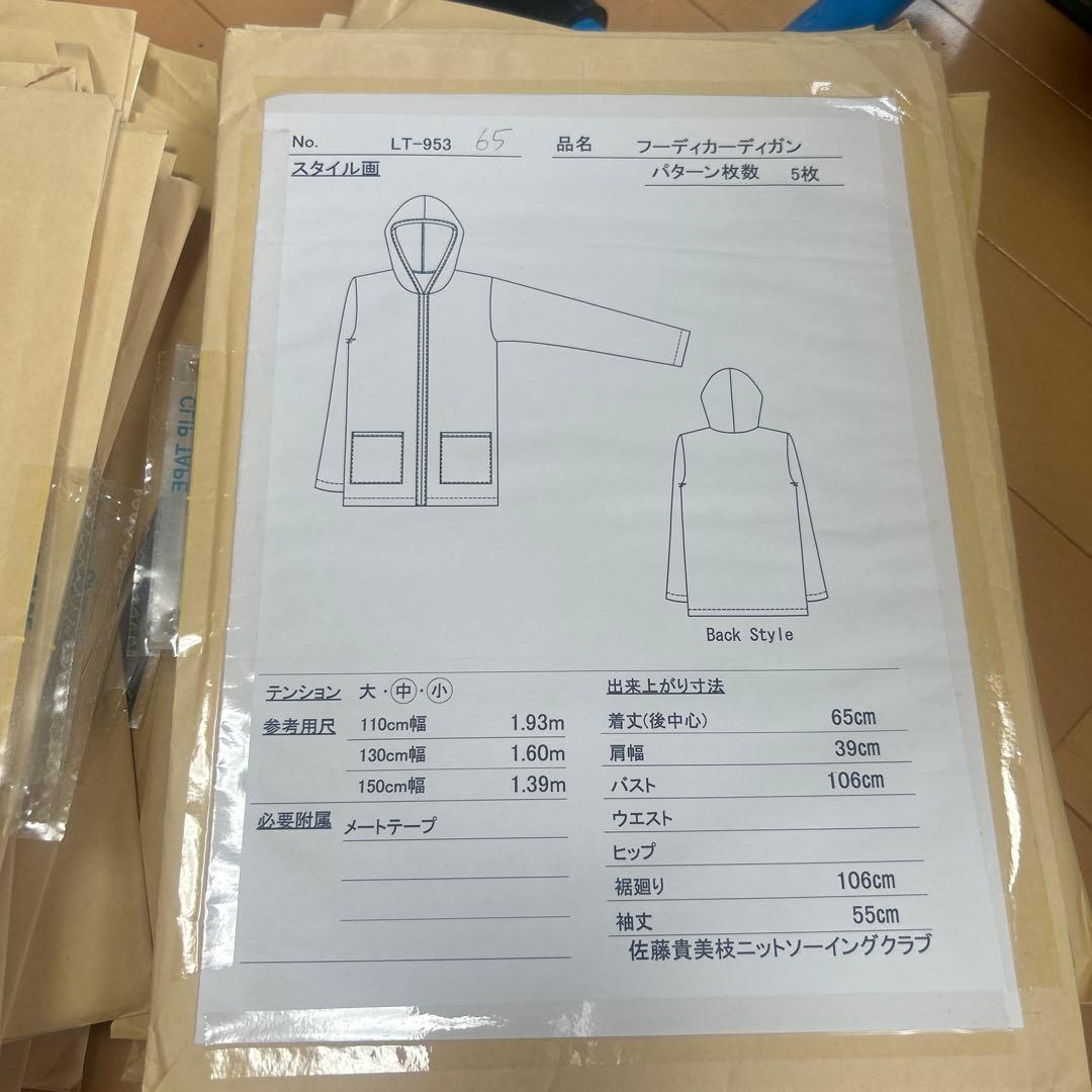 佐藤貴美枝ニットソーイングクラブの型紙