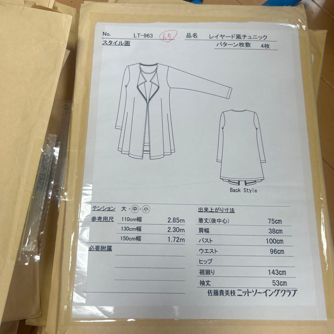 佐藤貴美枝ニットソーイングクラブの型紙