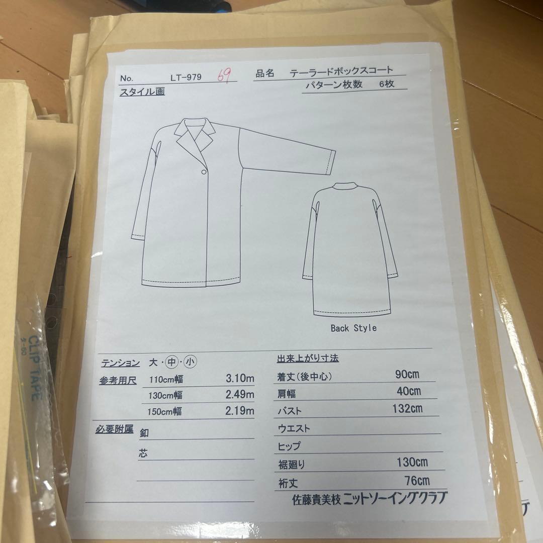 佐藤貴美枝ニットソーイングクラブの型紙